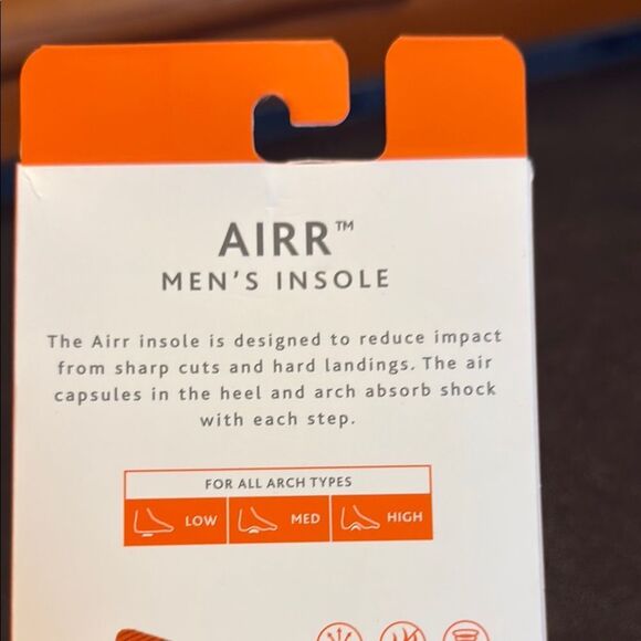 SofSole AIRR Perform  Men's Insoles - Orange and Gray size 9- 10.5 - Picture 6 of 8
